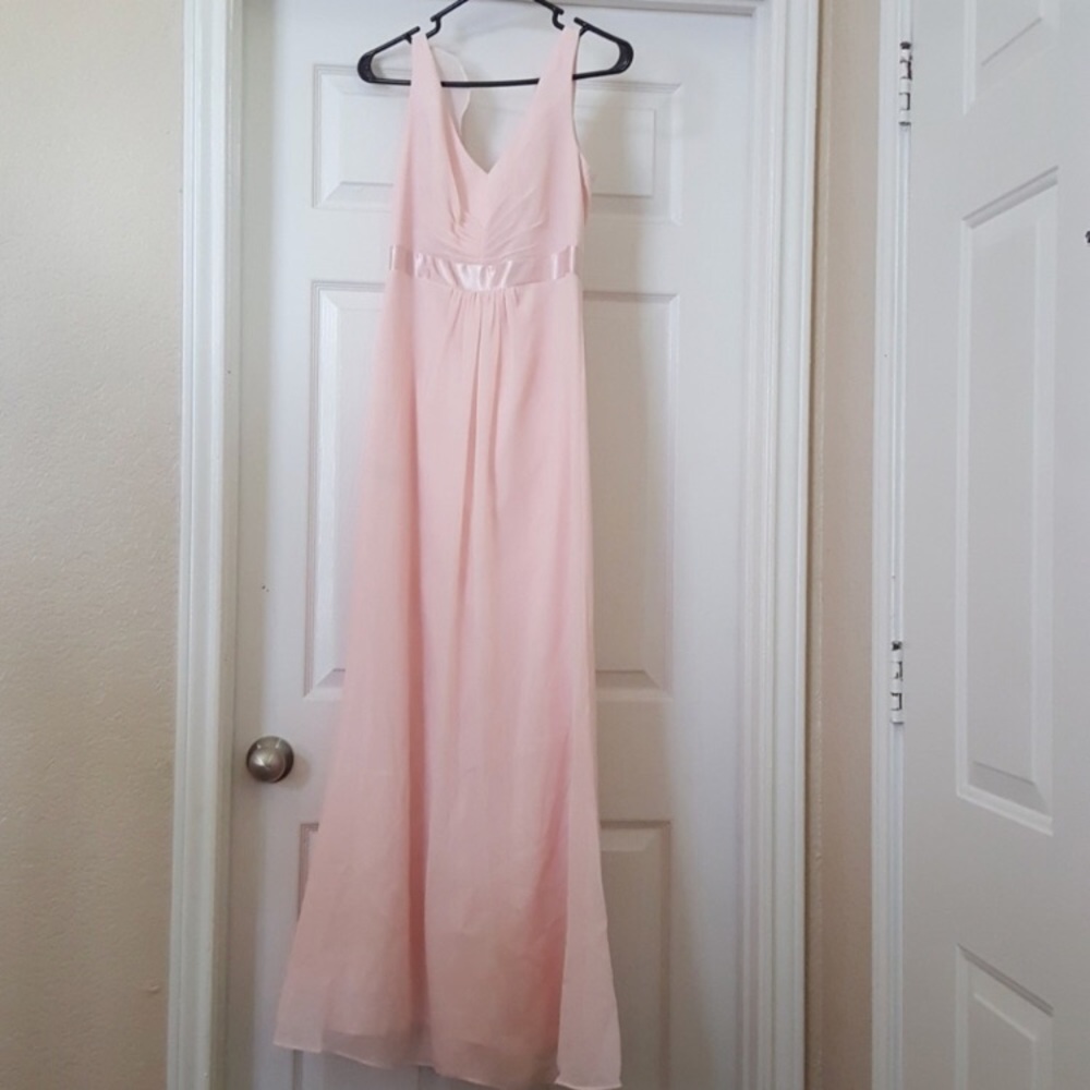 David’s bridal Blush Pink bridesmaid dress